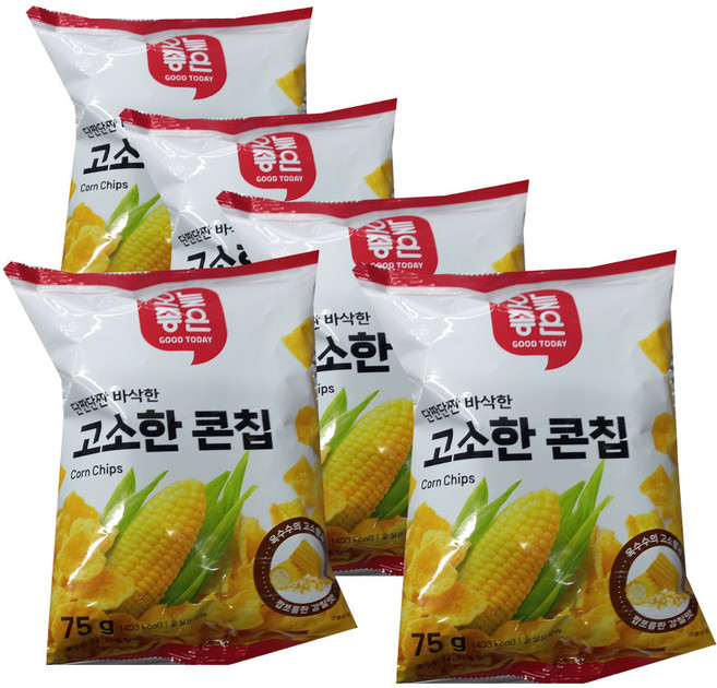 오늘좋은 고소한 콘칩, 5개, 75g
