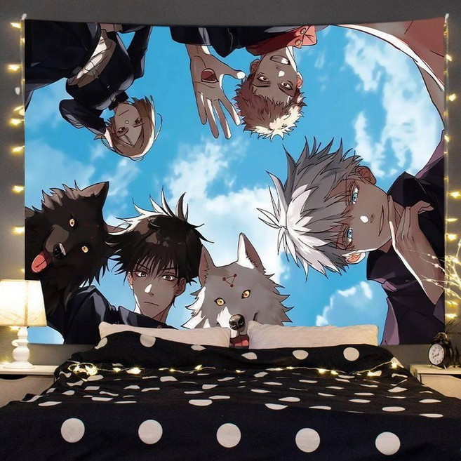 주술회전 고죠 캐릭터 대형 패브릭 포스터 벽장식 인테리어 배경천, 옵션 8