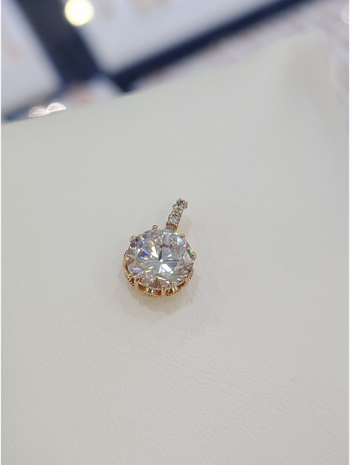 파이치치 14k 금 다이아컷팅 8mm 목걸이 펜던트 GWGP1703-체인제외-대