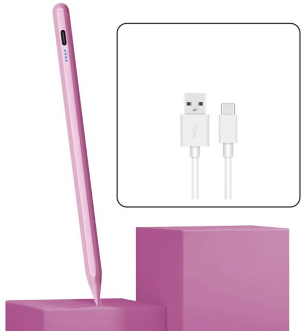 호환 용품 마그네틱 스타일러스 펜 삼성 호환 탭 A9 플러스 S9 FE S10 충전식 틸트 감도 펜 아이패드 호환 11 10 9 8 세대, [03] Pink-03, 1개