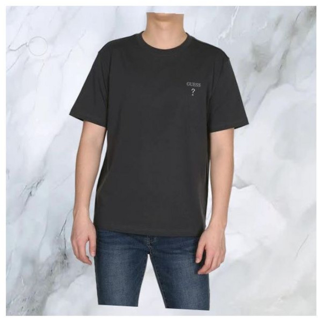 게스 남성 무테 자수로고 세미오버핏 크루넥 반팔티 KP2K04C1 438378