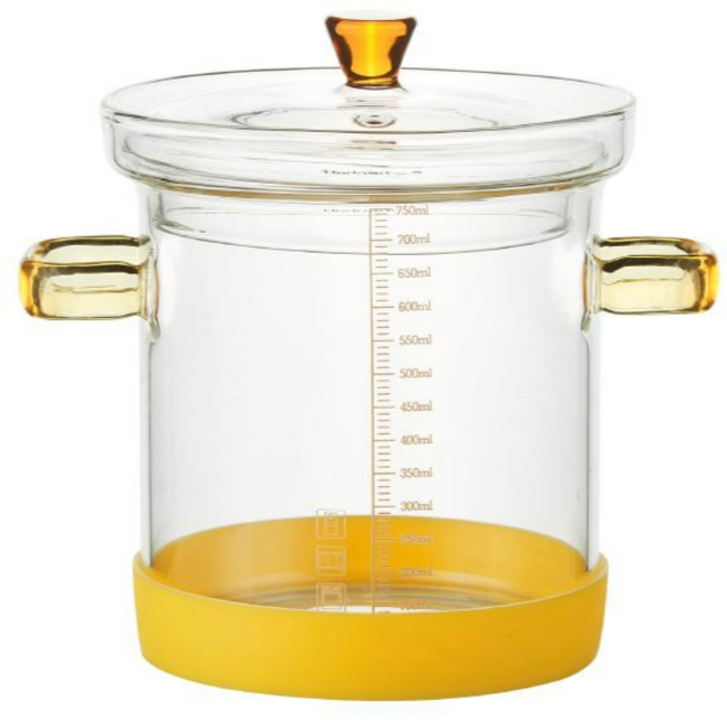 레벤호프 전자레인지용 내열유리 냄비 850ml, 투명, 1개, 11.4cm