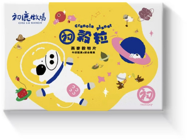初鹿牧場 初穀粒燕麥穀物片禮盒 漫遊牧場版 (牛奶堅果x4包 綜合莓果x4包), 1套