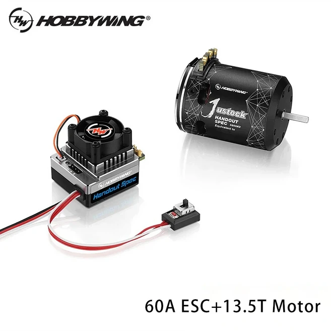 HOBBYWING XeRun XR10 Justock G3 60A 센서드 브러시리스 ESC & 13.5T / 모터 콤보 1/10 RC 드리프트 레이, 03 60A 13.5T Combo