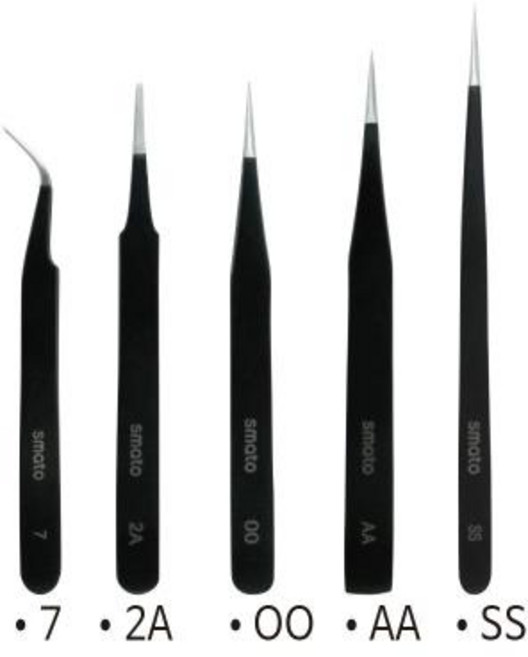 스마토 핀셋세트 5PCS 구성 SS AA OO SA 세트수량 ESD 5pcs 1EA 117 3701
