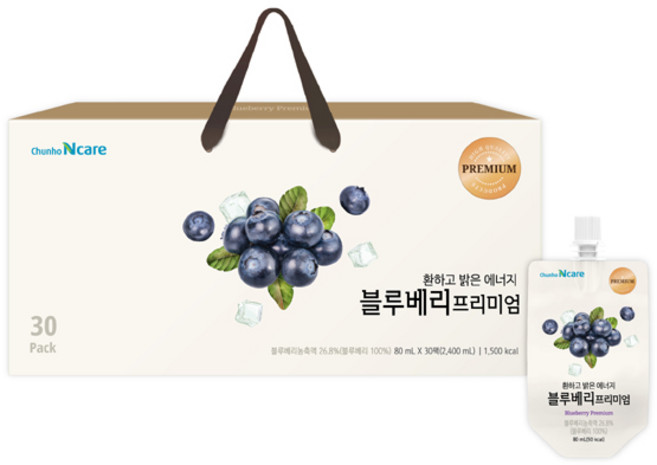 천호식품 환하고 밝은에너지 블루베리즙 진액 프리미엄 30포 2400ml, 2.4L