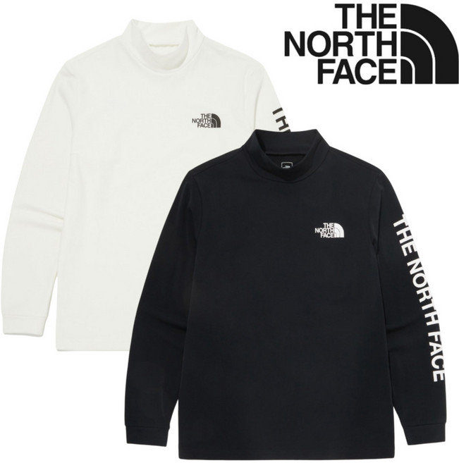[백화점발송] 노스페이스 키즈 기모 티셔츠 긴팔티 목티 보온성 겨울 남아 여아 주니어 운동 스포츠