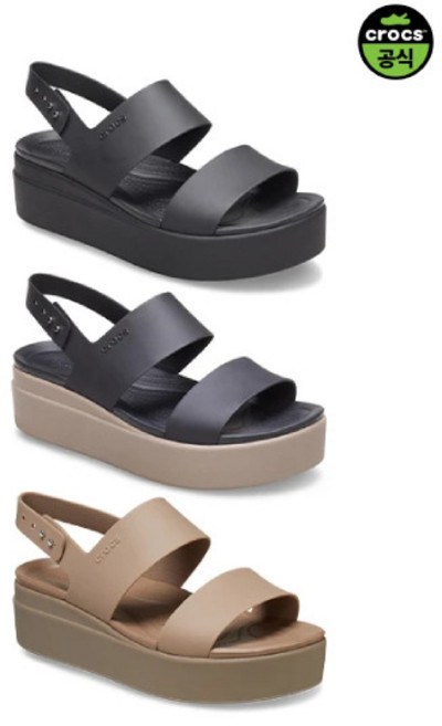 [정상가79 900원]크록스공식 여성 BROOKLYN LOW WEDGE BKM (25SWSD206453)