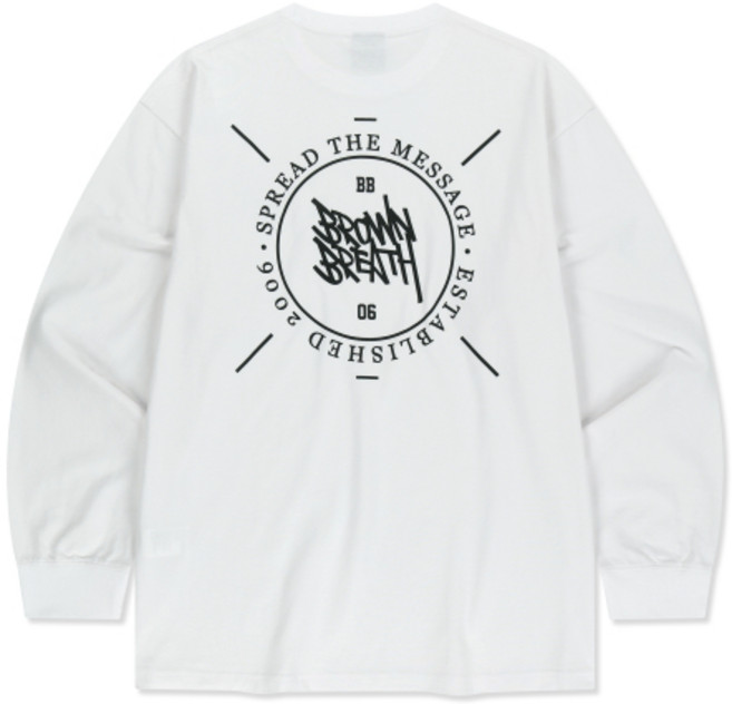 브라운브레스 STAMP TAG LONGSLEEVE - 화이트