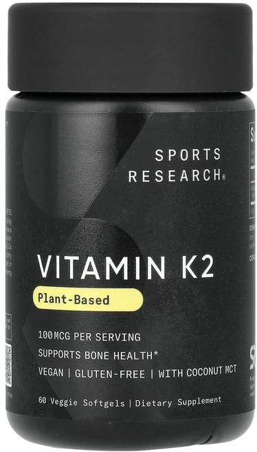 스포츠리서치 비타민K2 식물성 100mcg 베지 소프트젤 60정, 1개, SRE04394 - 쿠팡