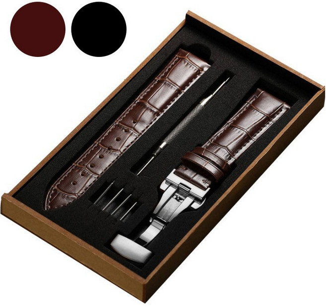 베이스 공방 소가죽 디버클 시계줄 세트 시계 스트랩