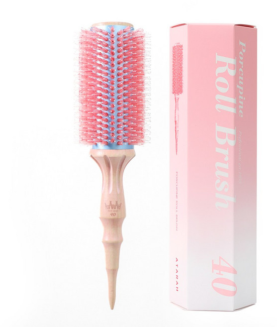 아타라 체리블로썸40 대왕롤 드라이 롤빗 돈모 헤어 롤 브러쉬, 체리블로썸 40, 1개