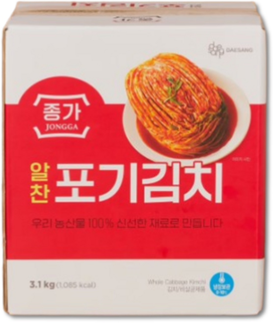 종가집 알찬포기김치 (냉장포장), 1개, 3.1kg