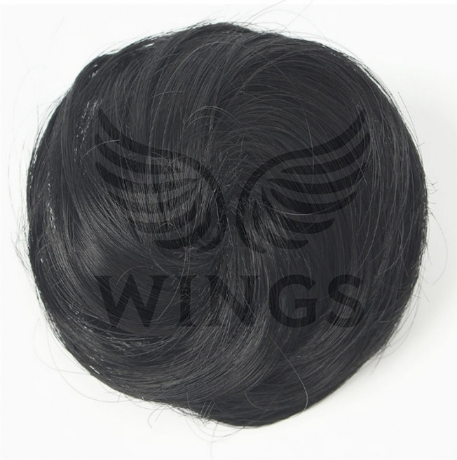 똥머리 집게핀 가발(생머리) (내추럴블랙) 여성가발, 1