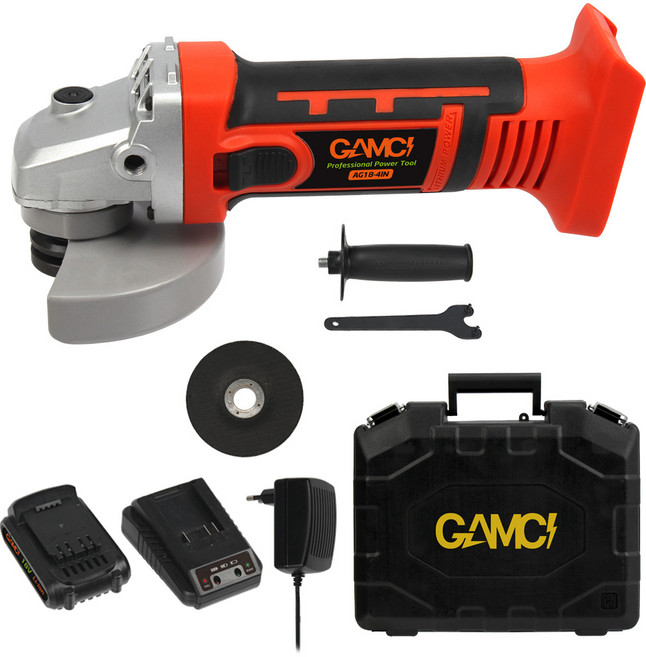 GAMCI 충전 무선 앵글 그라인더 배터리 풀셋 AG18-4IN KC인증, 1개