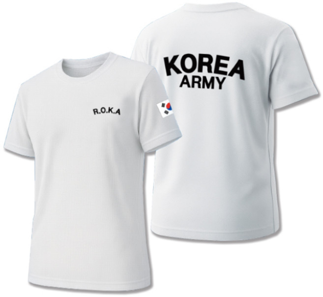 로카티 화이트 반팔 티셔츠 2P 에어플로우메쉬 기능로카티 체육대회 반티 ROKA 트레이닝복 운동복 헬스티