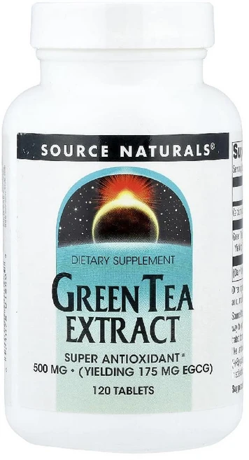 소스내추럴스 녹차 녹차잎 추출물 Green Tea Extract 500mg 120정, 1개 - 쿠팡