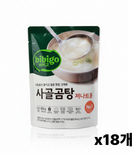 CJ 비비고 저나트륨 사골곰탕 500g X 18개, 1세트