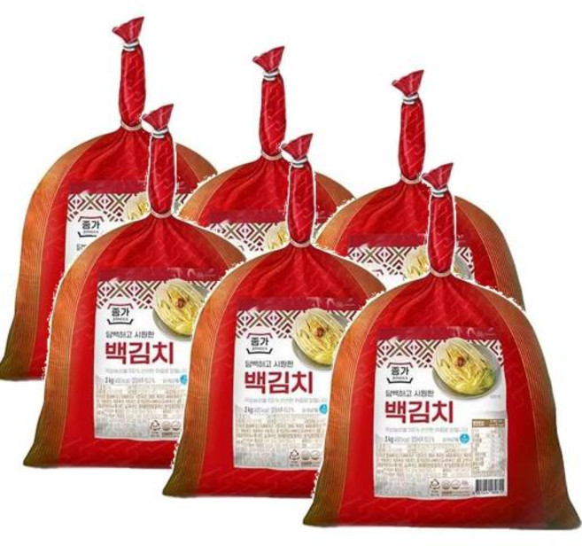 종가 담백하고 시원한 백김치, 6개, 3kg