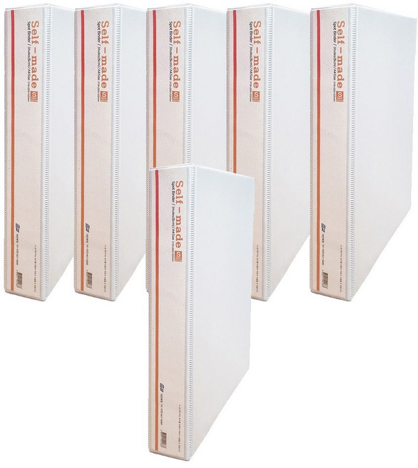 백투명 3공D링바인더(A4), 6개