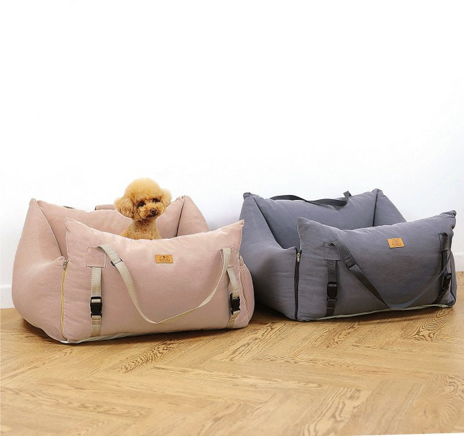 리토토 강아지 중형 대형 카시트 애견 차시트 조수석 이동가방 드라이빙킷 반려견 자동차시트, 차콜그레이, 1세트