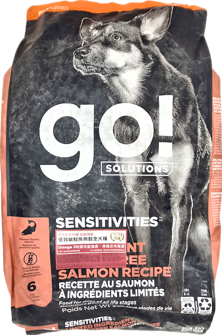 go SOLUTIONS 低致敏無穀 全齡狗飼料, 22lb, 1袋, 鮭魚