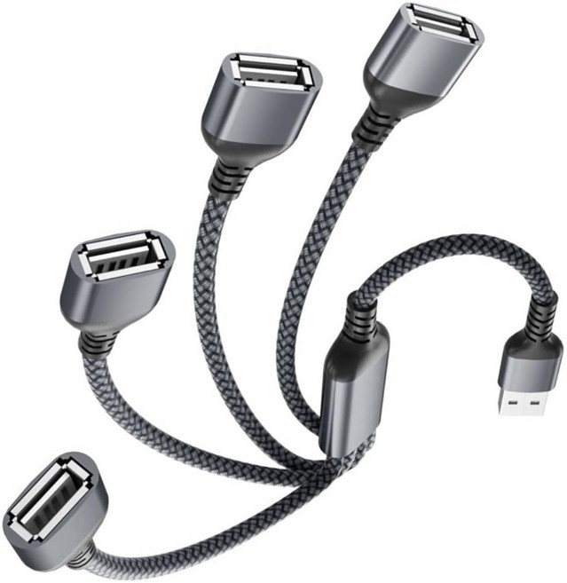 골제로 충전기 캠핑용 조명 GoalZero 배터리 충전 USB 차저 Y 스플리터 4in1, 1개, 실버