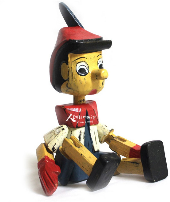 인테리어zip z 33cm 빈티지 피노키오 관절인형 인테리어소품 목각인형 미니어쳐