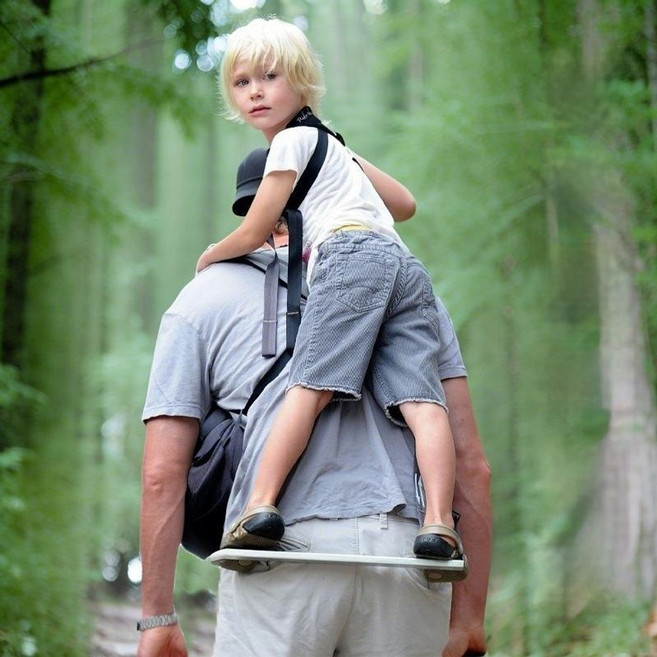 어린이 등산 캐리어 서서타는 지게 트레킹 유아, 검은색 어린이용 스탠딩 캐리어