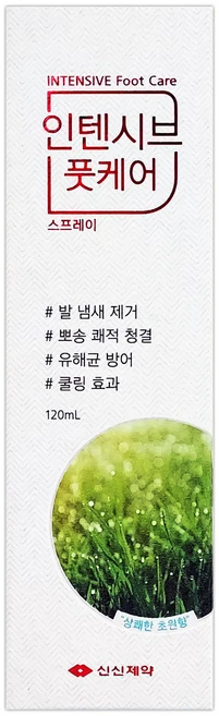 신신제약 인텐시브 풋케어 150ml 풋스프레이 발냄새 제거 쿨링효과, 1개 - 쿠팡