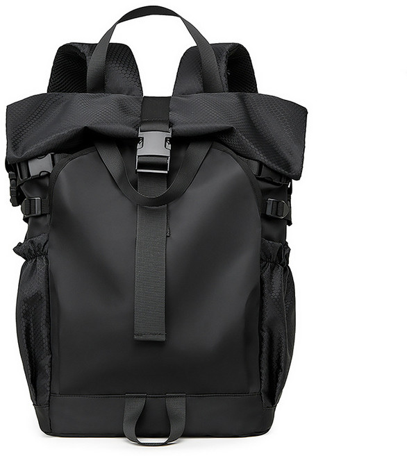 HIP 運動後背包 輕量透氣多隔層收納 可調節肩帶耐磨耐用, 黑色, 1個