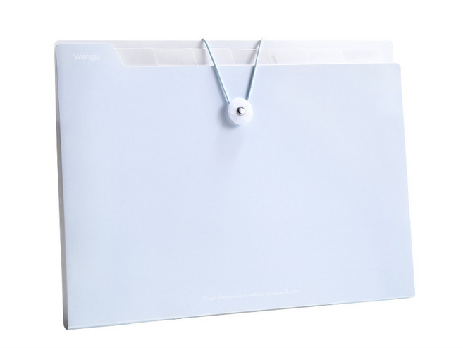 플라이로즈 아코디언 파일 A4 서류정리 8칸, 연블루