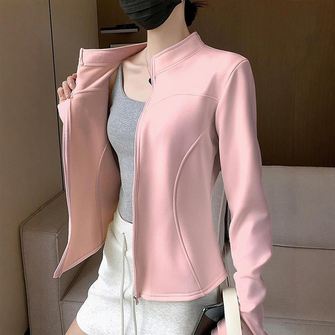 봄 가을 겨울 여성 기모 요가복 따뜻하고 날씬해 보이는 봄 운동복 상의