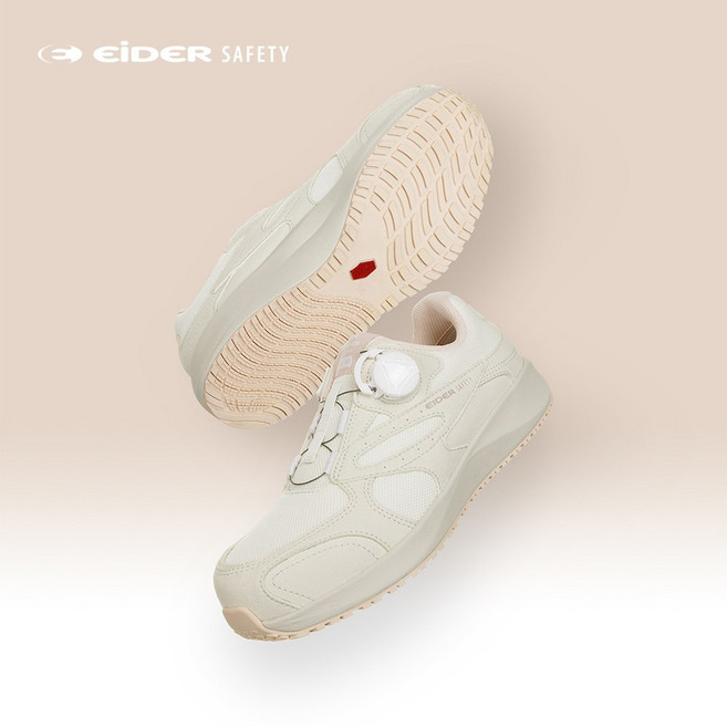 아이더세이프티 경량 논슬립 미끄럼방지 다이얼 안전화 ES 413 (CR), 크림, 1개