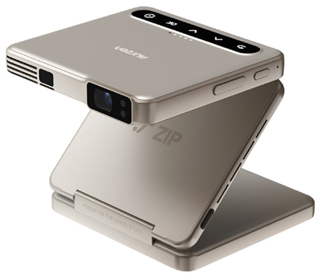 Aurzen ZIP 三折式掌上投影機, (星光金)