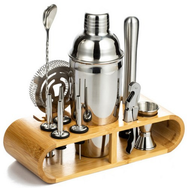 벨르디자인칵테일쉐이커올인원 홈텐딩 바텐더 용품 세트 550ml S234, 세트A, 1개