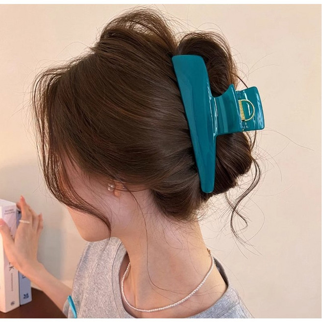 빅 모링 아크릴 올림머리 헤어집게핀 숱많은 머리 금장 고퀄스프링 포인트 왕집게