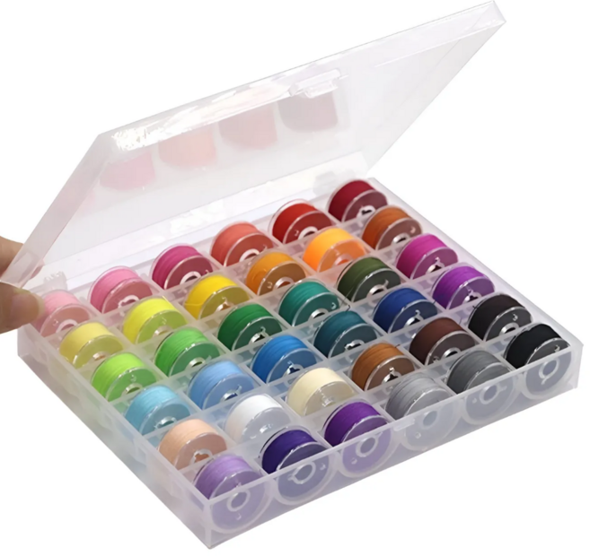 미싱공장소 가정용 미싱 보빈 밑실 세트, 혼합색상, 36개