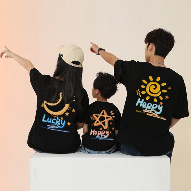 艾咪E舖 親子裝 純棉台灣製短袖 一家三口全家福