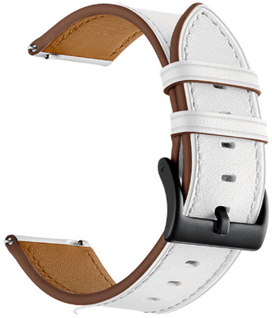 가민 워치 포러너 러닝 스마트워치 가죽 스티치 패션 시계줄 55/165/245/255/265/645/745, 화이트, 1개