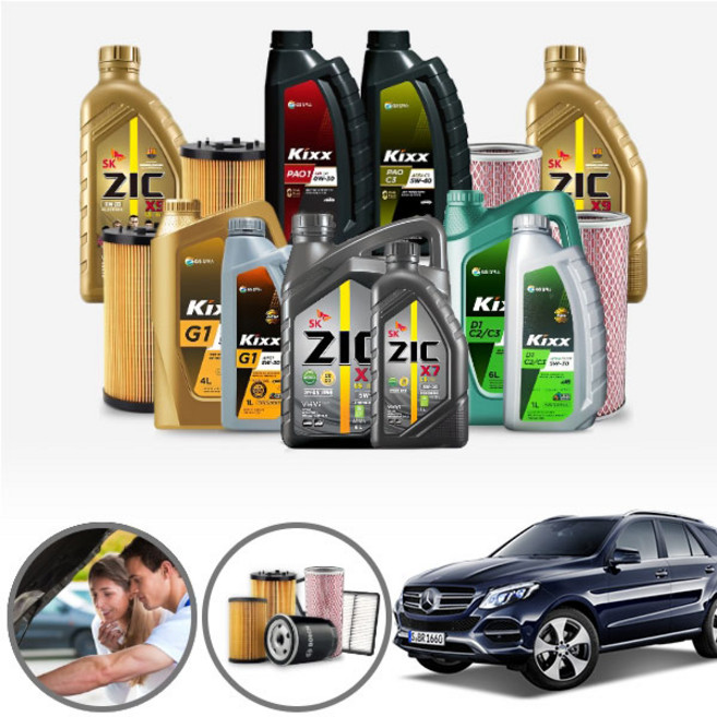 GLE250d (OM651) 디젤 합성엔진오일 필터세트 7리터 UAF017+UOL-008 ONL-0500959 cs07033, 킥스파오 5W40 필터세트, 4L, 1개