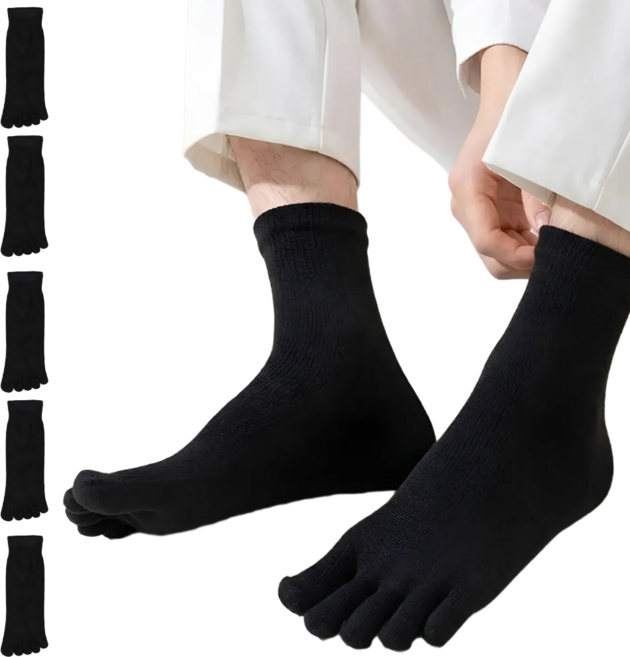 올라잇픽 통기성 남성 발가락 양말 5켤레