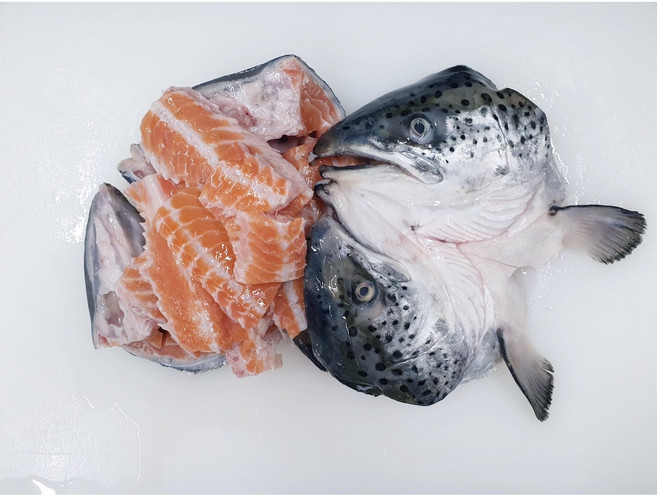 길푸드생연어 노르웨이 슈페리어 등급, 연어머리, 1개