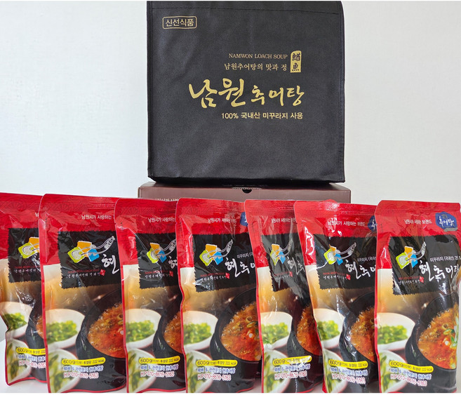 [선물용 7팩] 현추어탕 남원 현식당 HACCP 인증 보양식 밀키트 미꾸라지 25% 원재료 100% 국산 젠피/산초 O (선물용), 7개, 600g