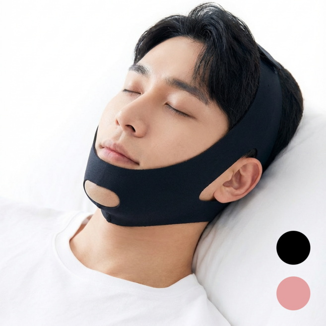 어반픽코 가벼운 심리스 코골이 입벌림방지 수면용 밴드, 1개, 매트블랙