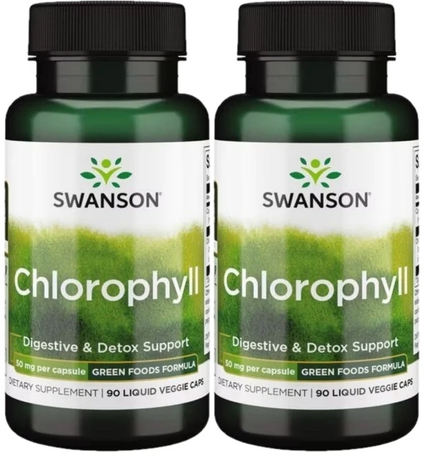 스완슨 엽록소 50mg, 2팩, 90정 - 쿠팡