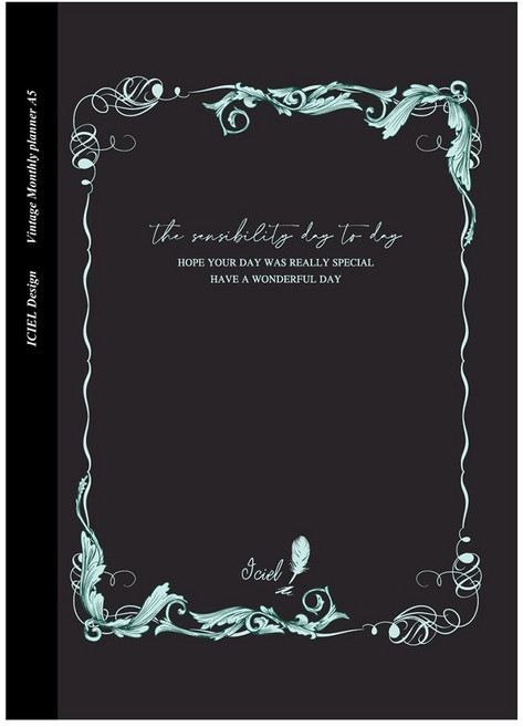 아이씨엘디자인 2026 해빗트래커 먼슬리플래너, 빈티지 블랙, 1개