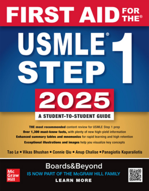 (영문도서)First Aid for the USMLE Step 1 2025 Hardcover, McGraw Hill / Medical, English, 9781266346460