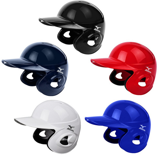 미즈노 타자헬멧 양귀 유광 2HA188, 레드, 1개