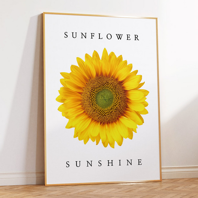 아트위크엔드 해바라기액자 포스터 모던해바라기 01, 중대형 50x70cm, 포스터 액자 골드 프레임